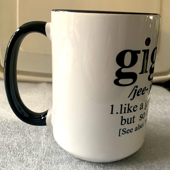 Mug ceramic “GIGI” black and white - Picture 2 of 4